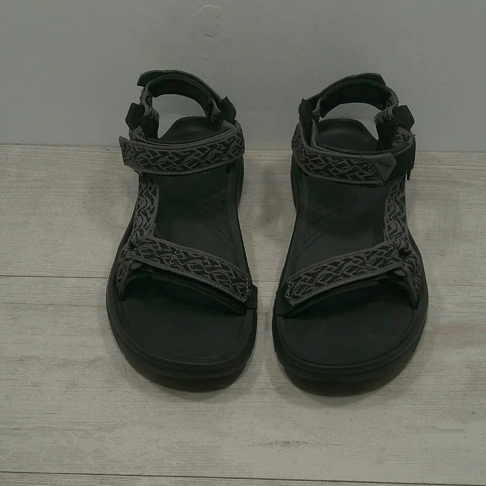 Teva Terra Fi 5 Universal Hiking Sandals Black Men’s Sport Strap Wavy Trail S 13